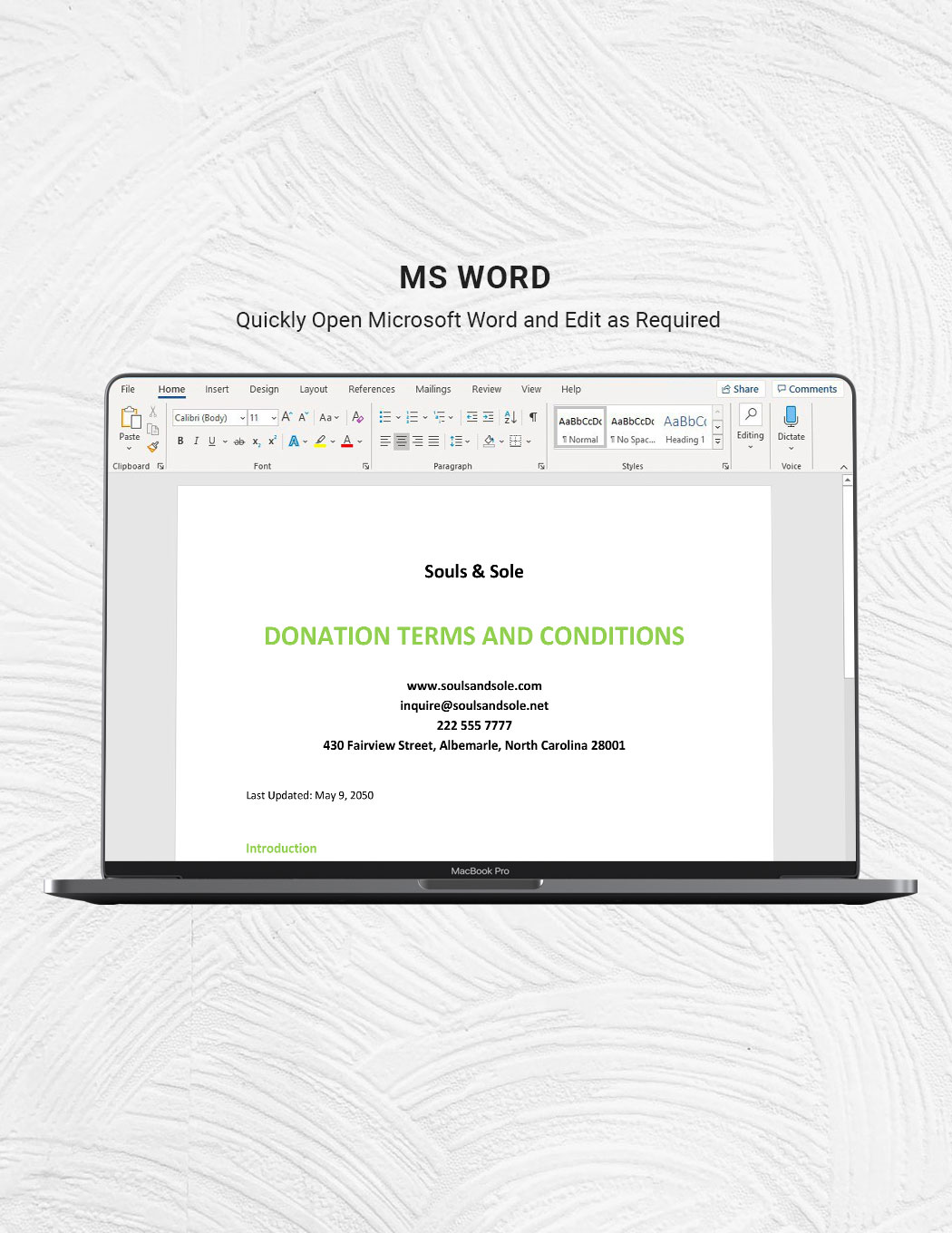 Donation Terms And Conditions Template In Word Google Docs Download