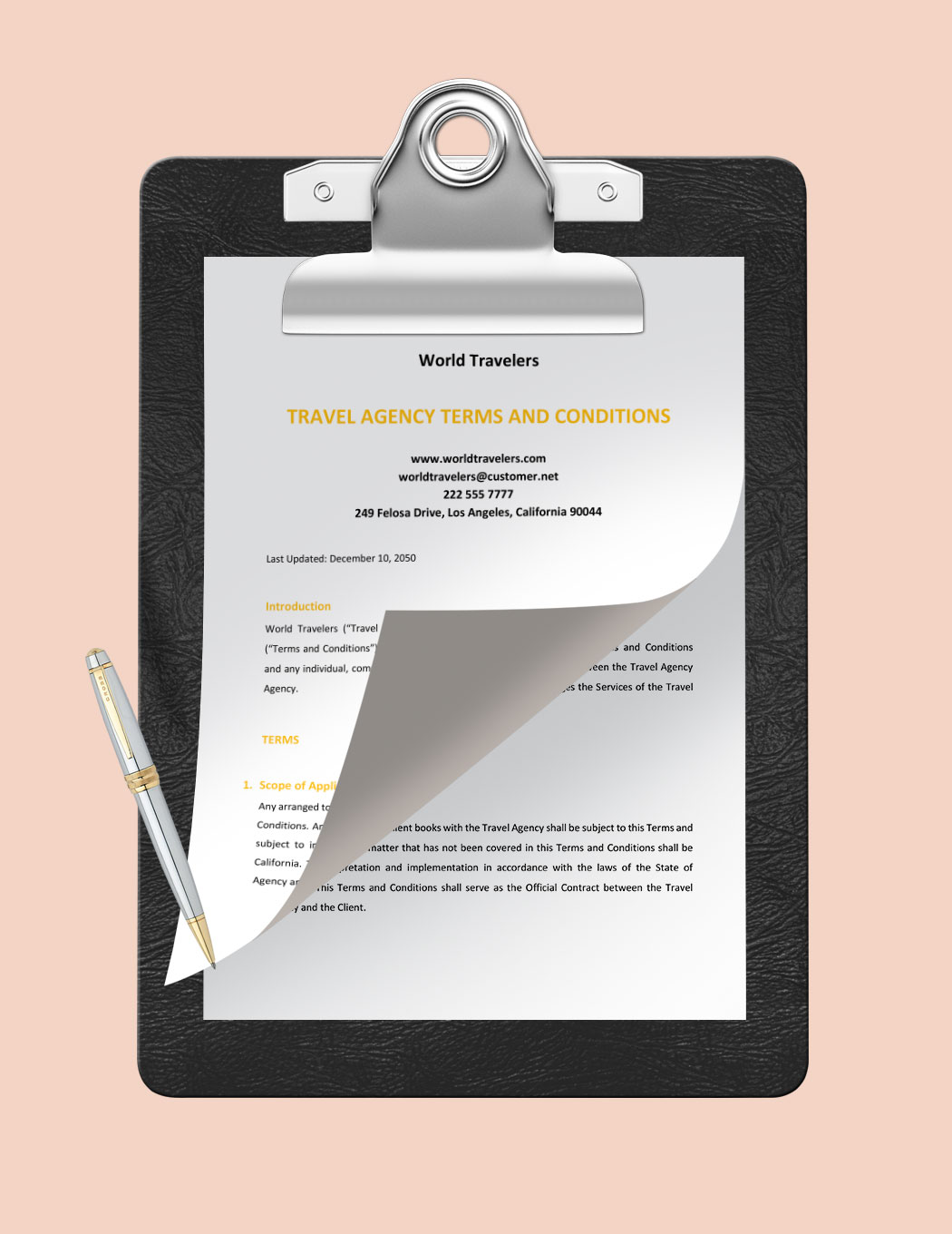 Travel Agency Terms And Conditions Template
