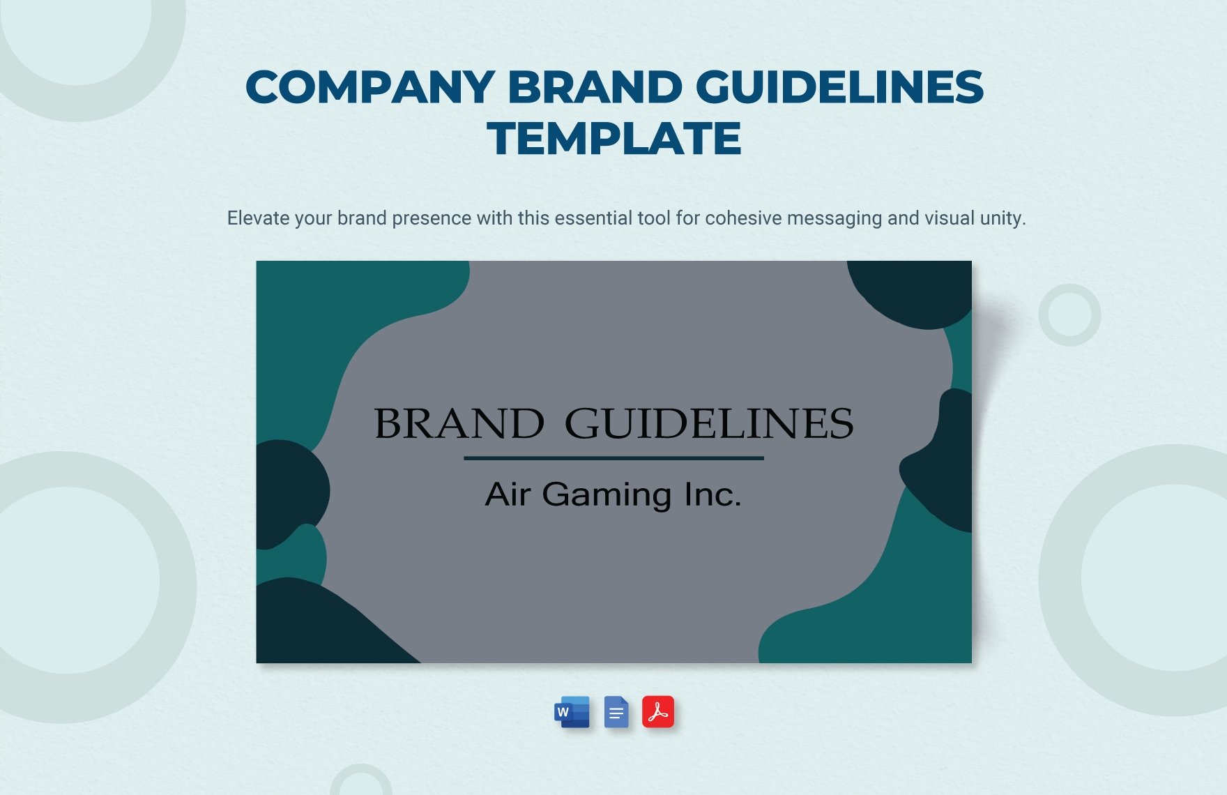 Company Brand Guidelines Template in Word, Google Docs, PDF