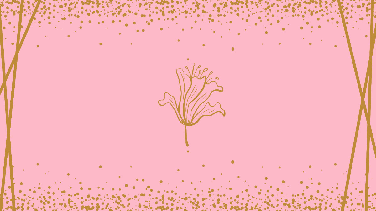 Pink And Gold Background Template