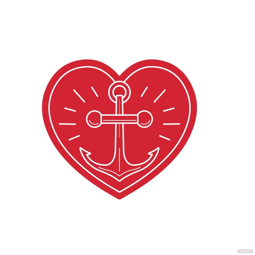 Free Anchor Heart Clipart in Illustrator