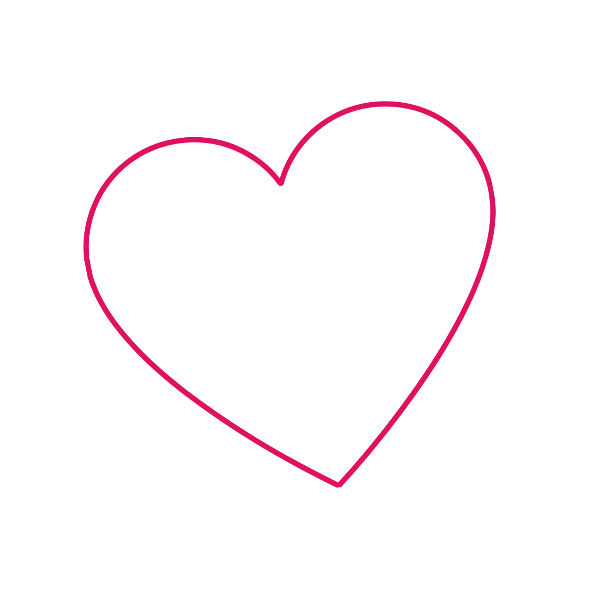 Free Simple Heart Shape Clipart Template