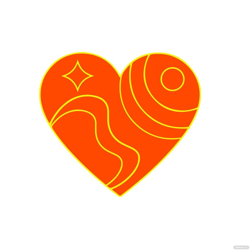 Abstract Heart Shape Clipart in Illustrator