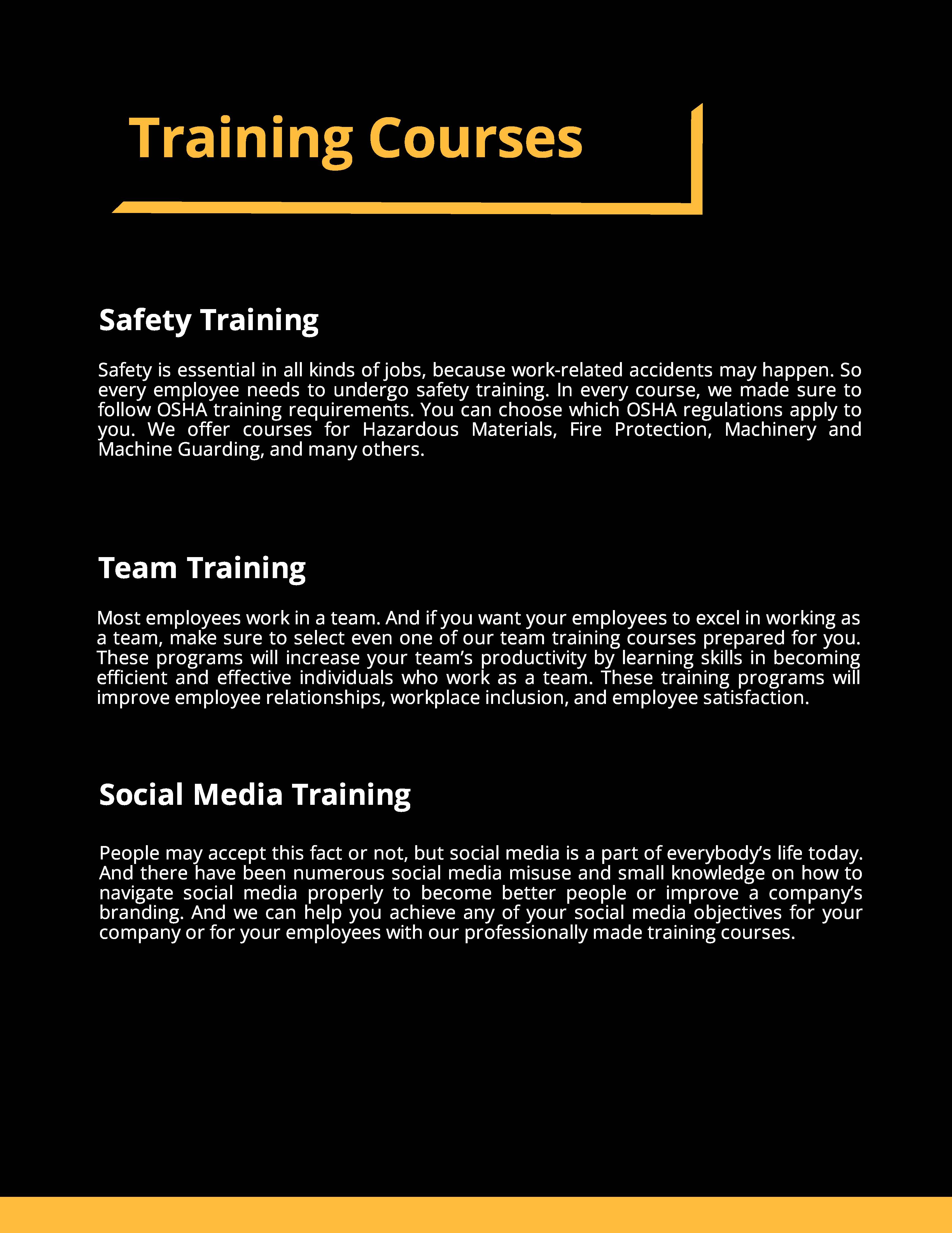 Free Training Prospectus Template to Edit Online