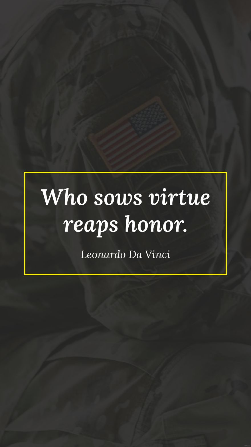 Free Leonardo da Vinci - Who sows virtue reaps honor.