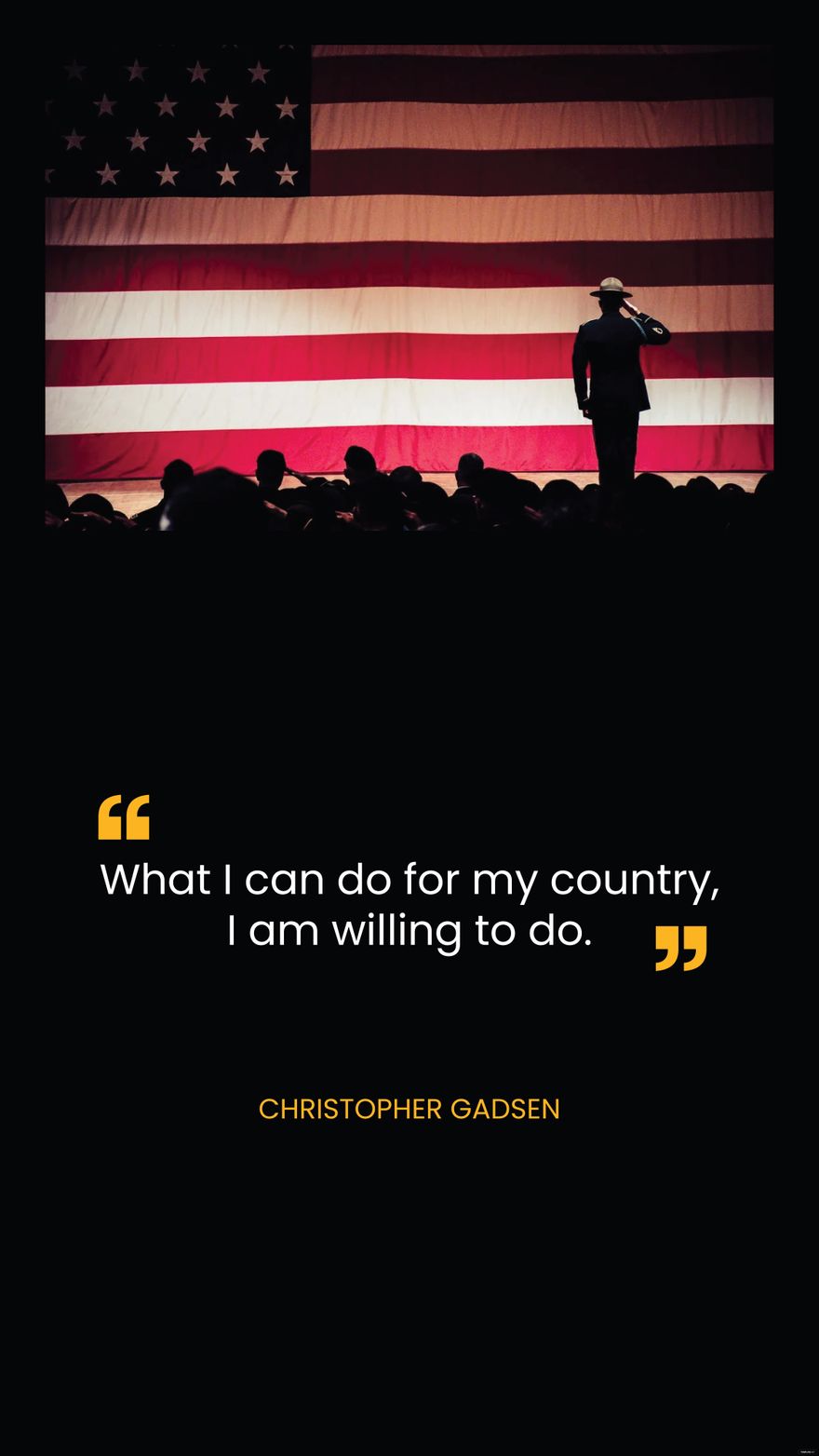 Free Christopher Gadsden - What I can do for my country, I am willing to do.  in JPG