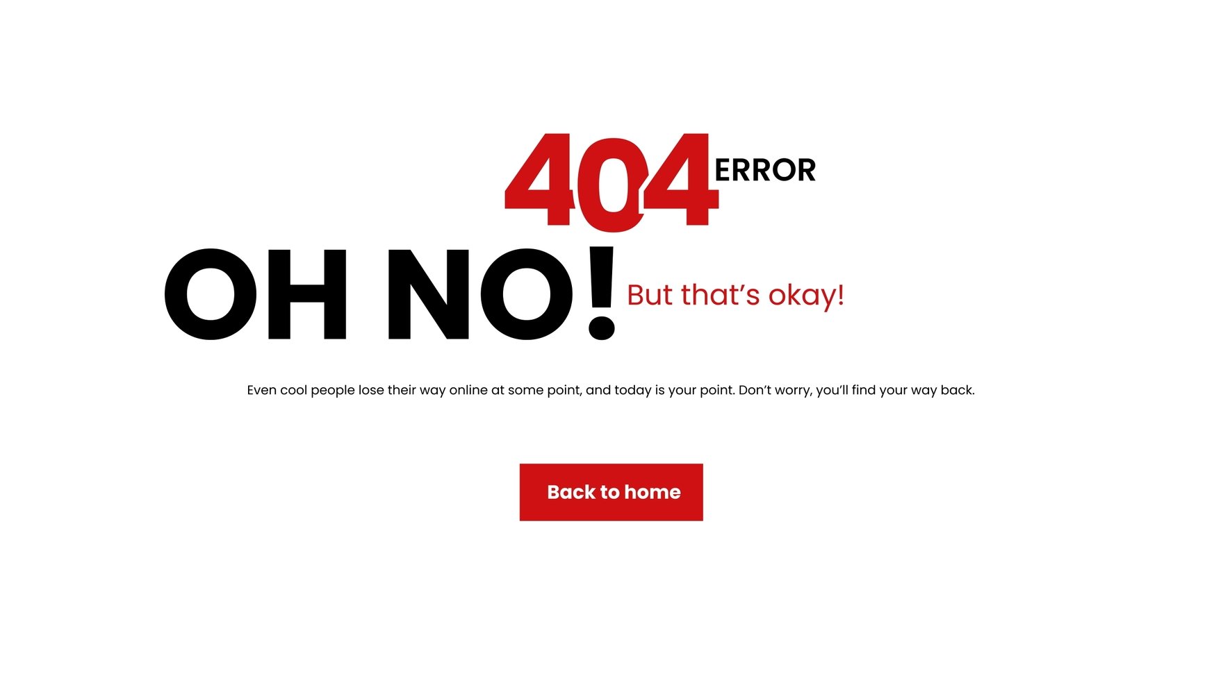 404 Maintenance Error Landing Page 