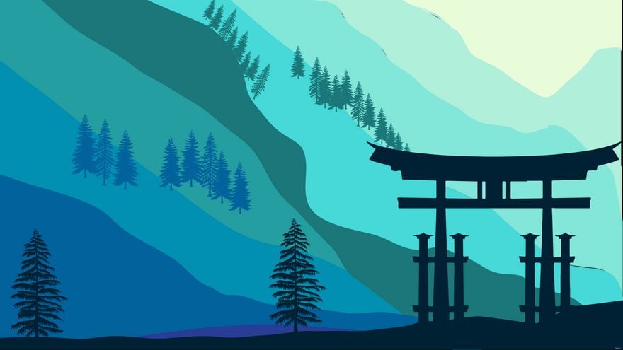 Nature Anime Background - EPS, Illustrator, JPG, PNG, SVG 