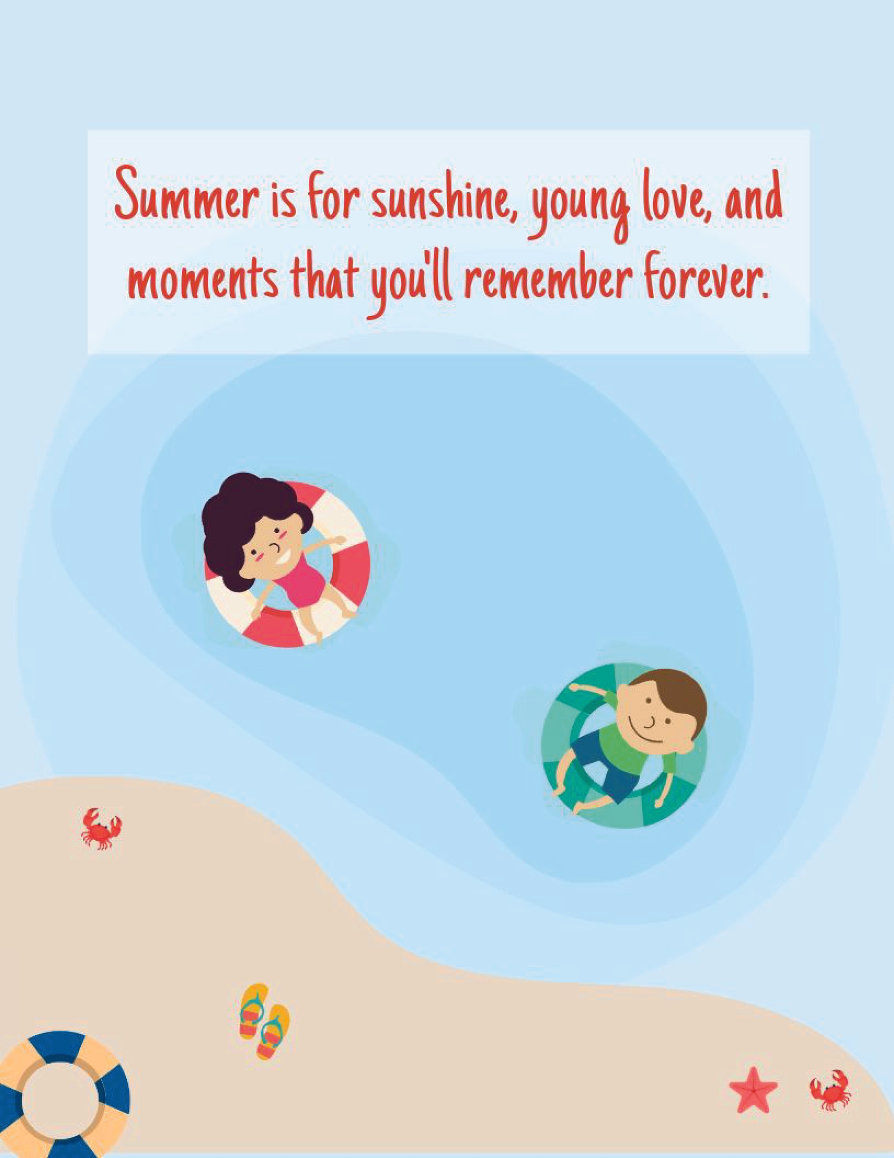 Free Summer Binder Cover Template