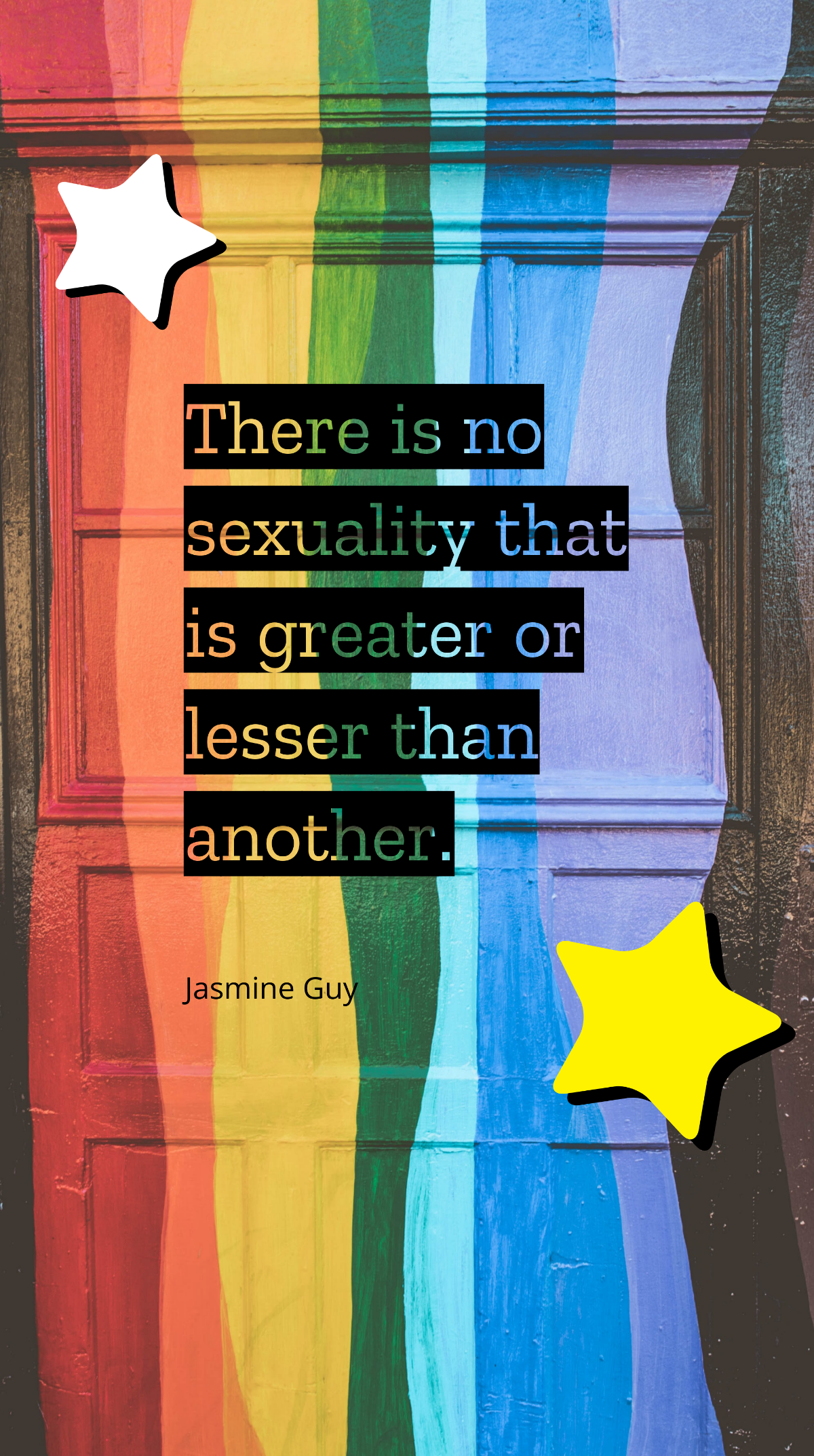 Jasmine Guy - There is no sexuality that is greater or lesser than another. Template