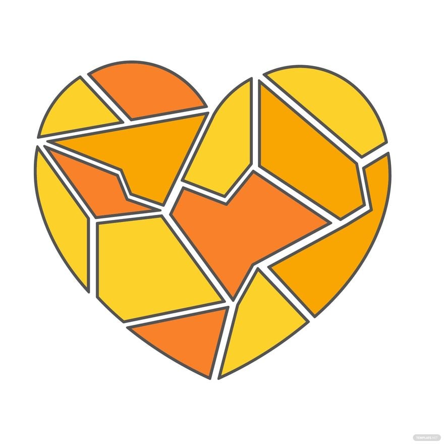 Free Geometric Heart Clipart in Illustrator