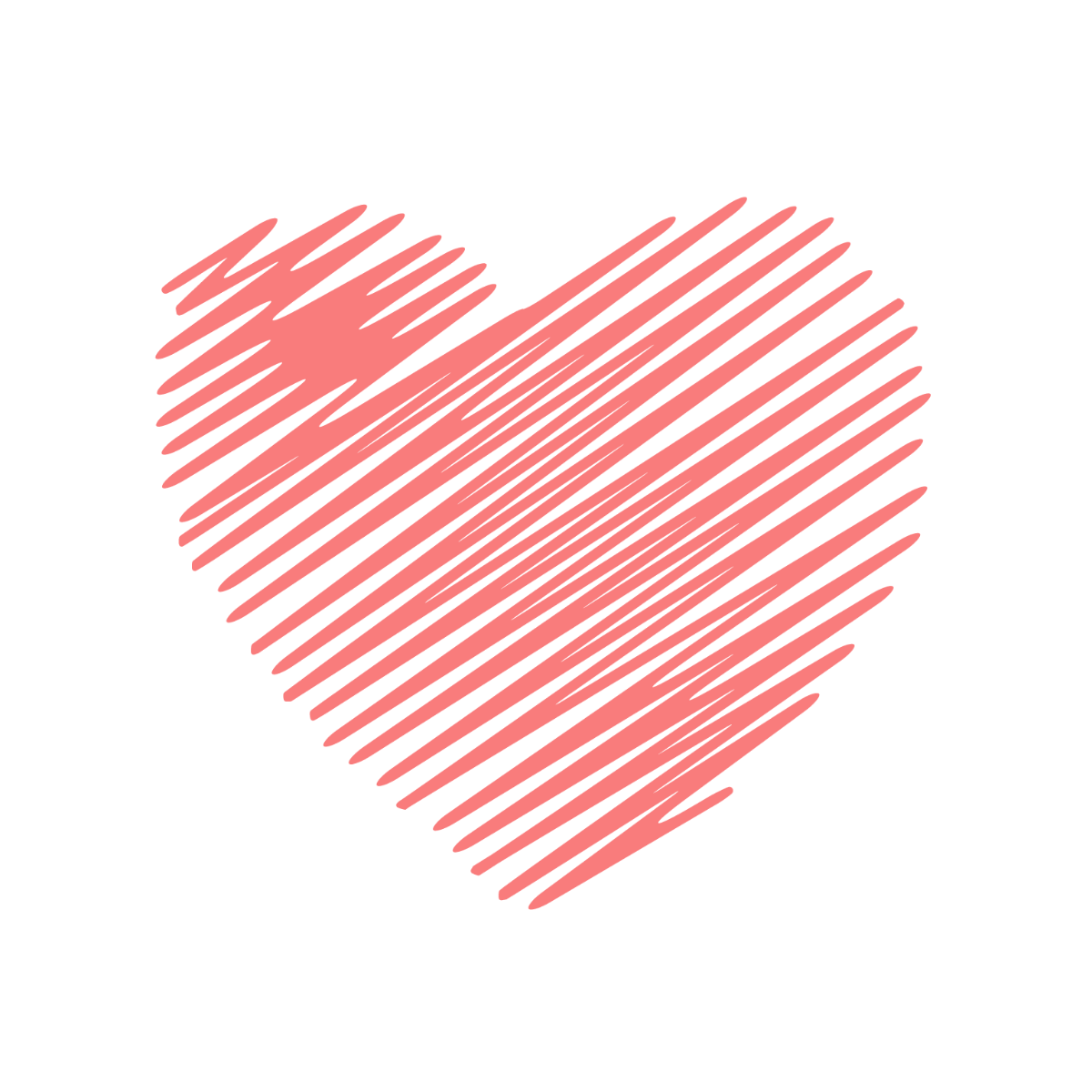 Heart Scribble Clipart Template