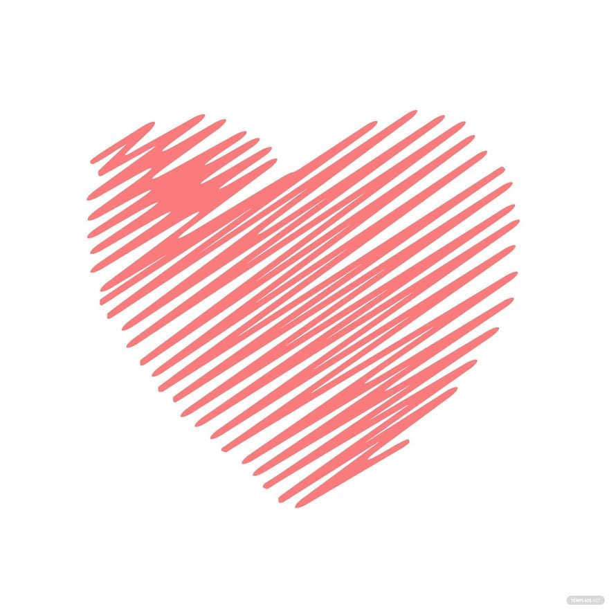Heart Scribble Clipart in Illustrator