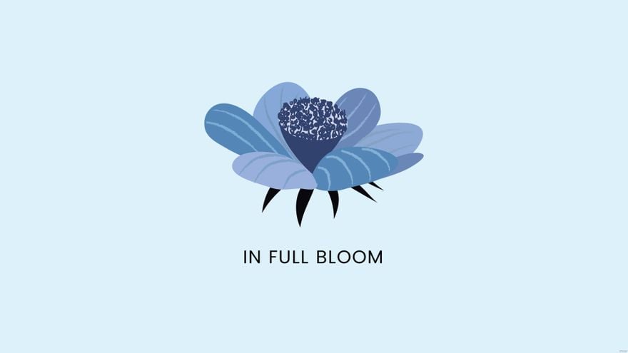 Free Blue Flower Wallpaper in JPG