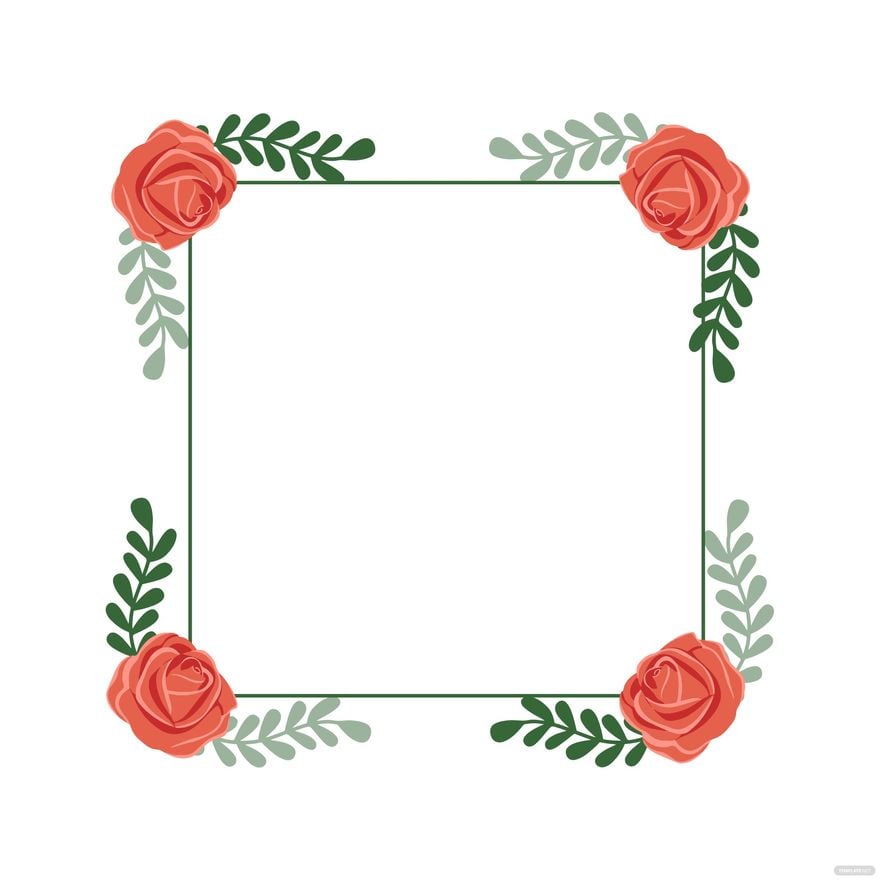 Floral Frame Clipart in Illustrator