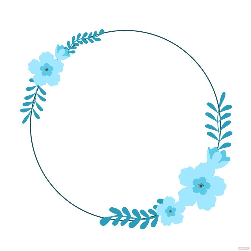 Free Round Floral Frame Clipart in Illustrator