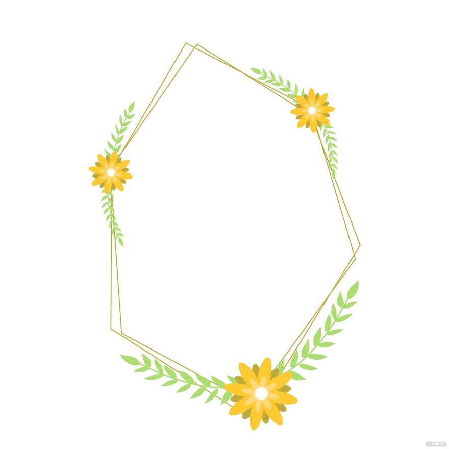 Wedding Floral Frame Clipart in Illustrator