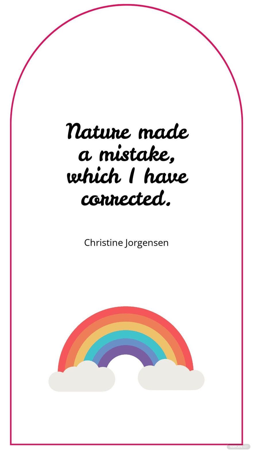 Christine Jorgensen - Nature made a mistake, which I have corrected. Template