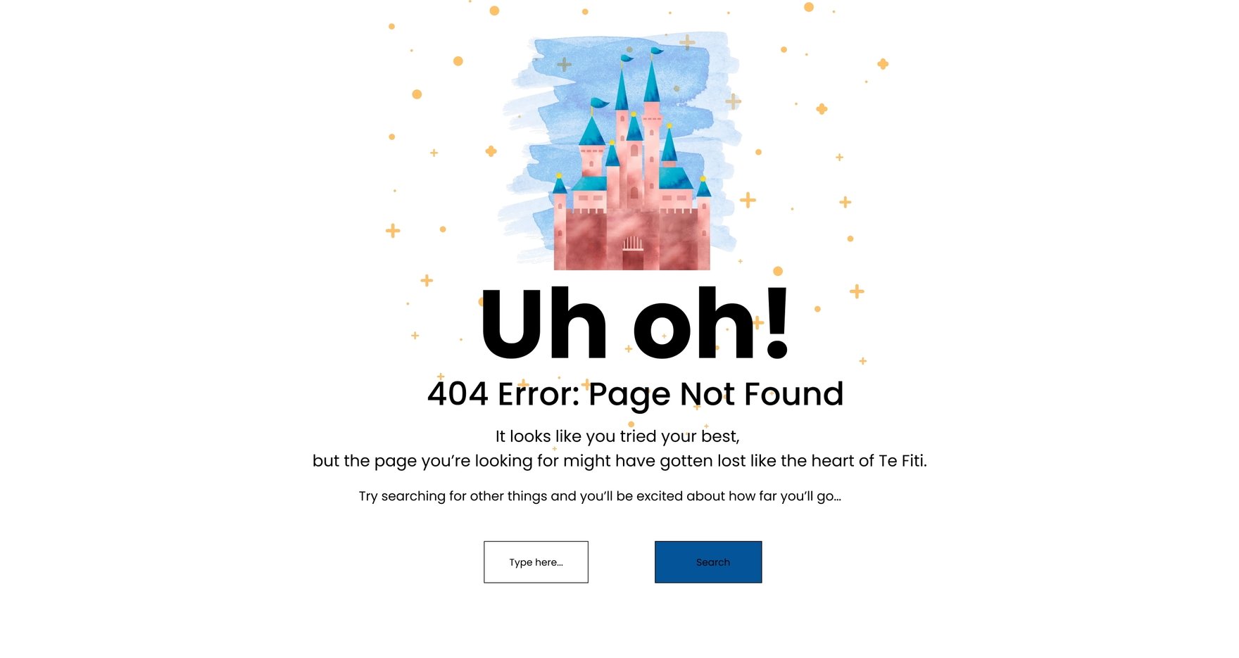 Disney 404 Error Page in Adobe XD
