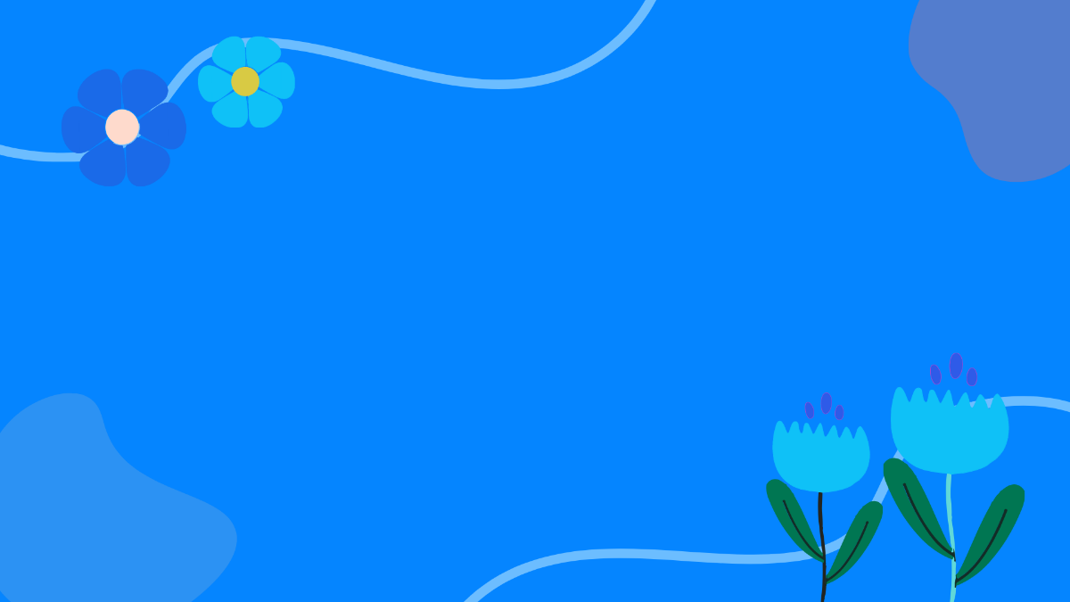 Blue Flower Background Template