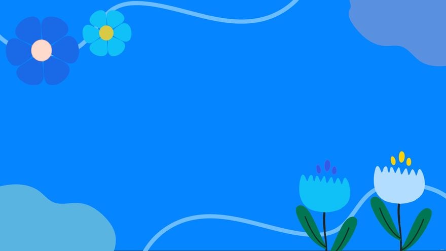 Free Blue Flower Background in Illustrator, EPS, SVG, JPG, PNG