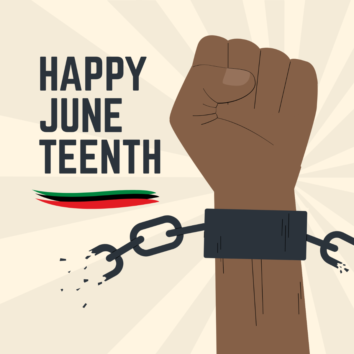Free Happy Juneteenth Clipart Template