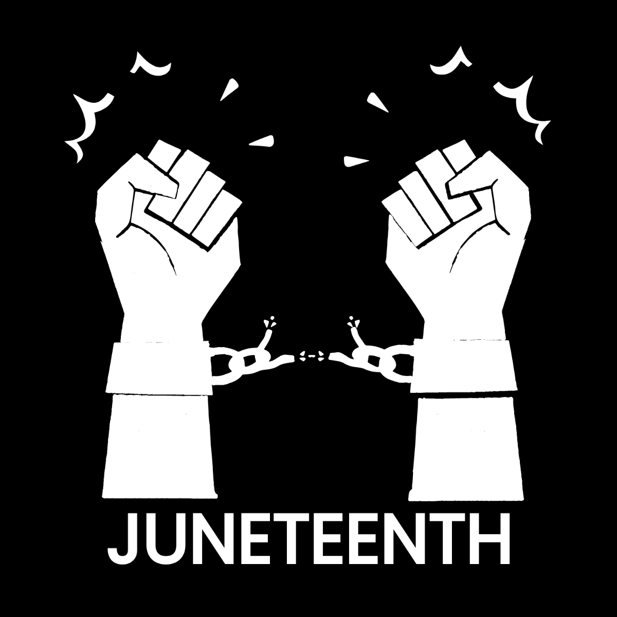 Black And White Juneteenth Clipart Template - Edit Online & Download