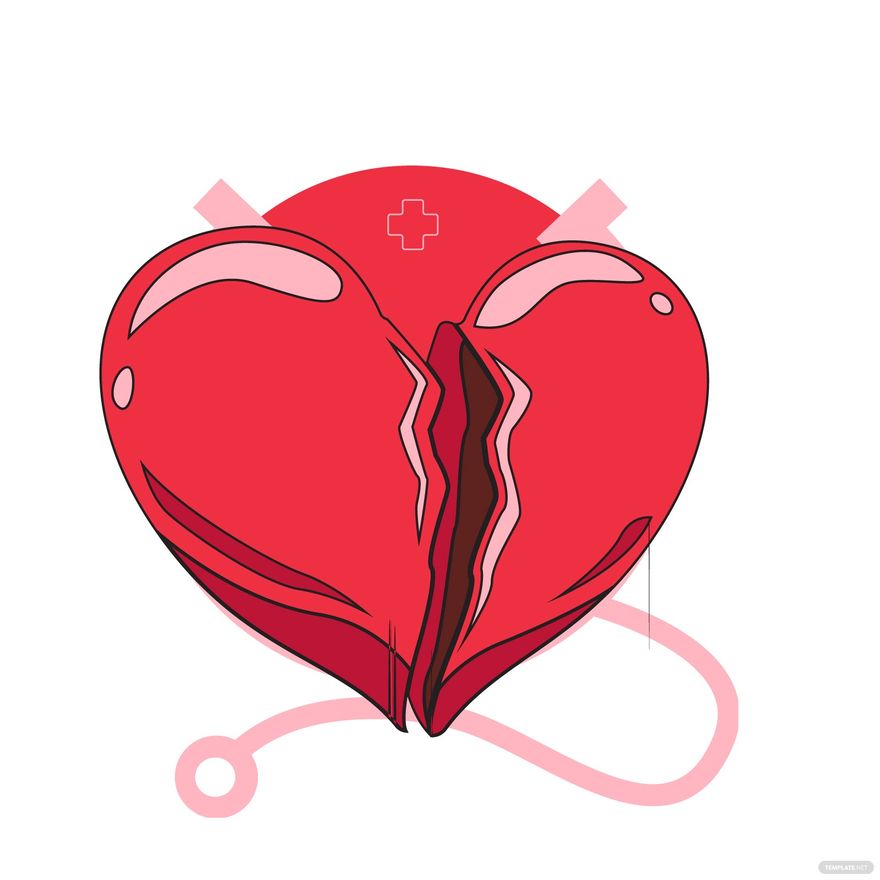 Heart Attack Clipart in Illustrator