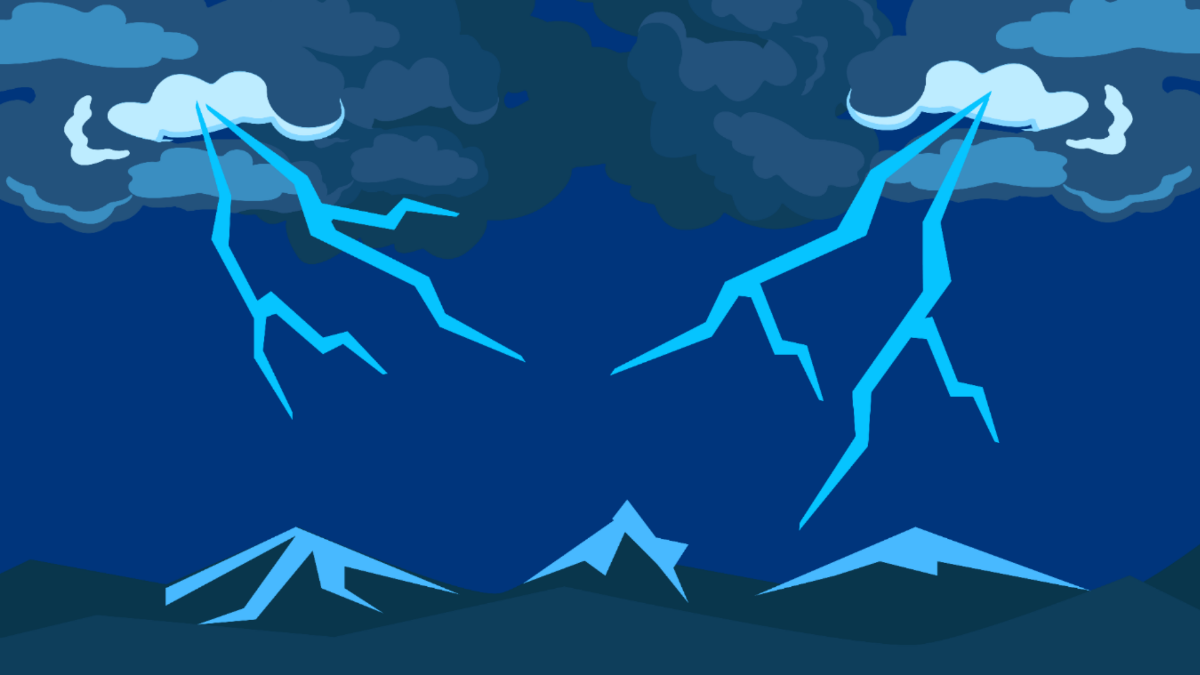 Blue Lightning Background Template