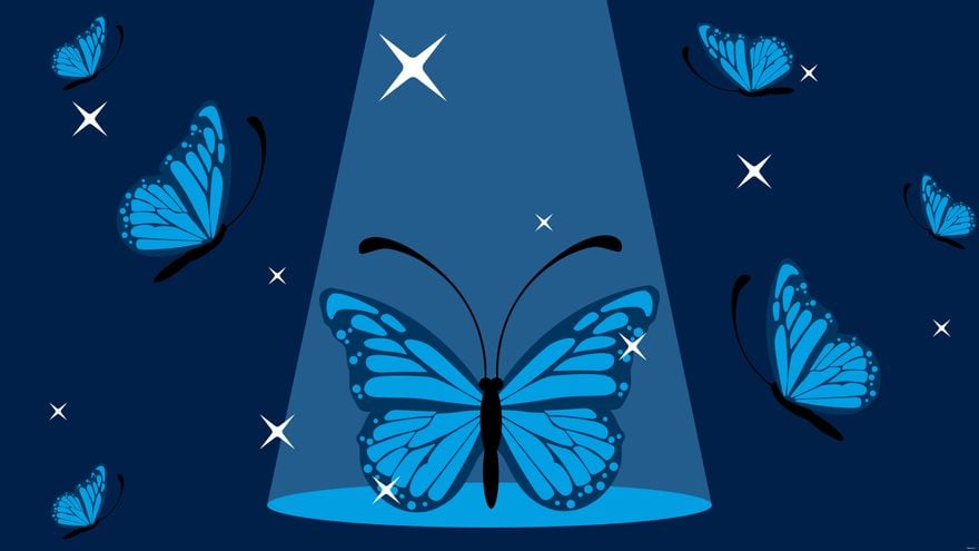 Blue Butterfly Background in Illustrator, EPS, SVG