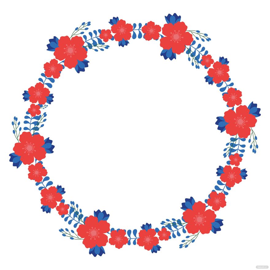 Free Floral Wreath Clipart in Illustrator