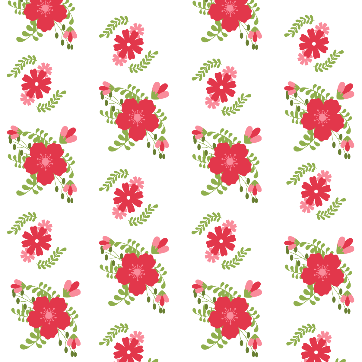 Red Floral Background Clipart Template