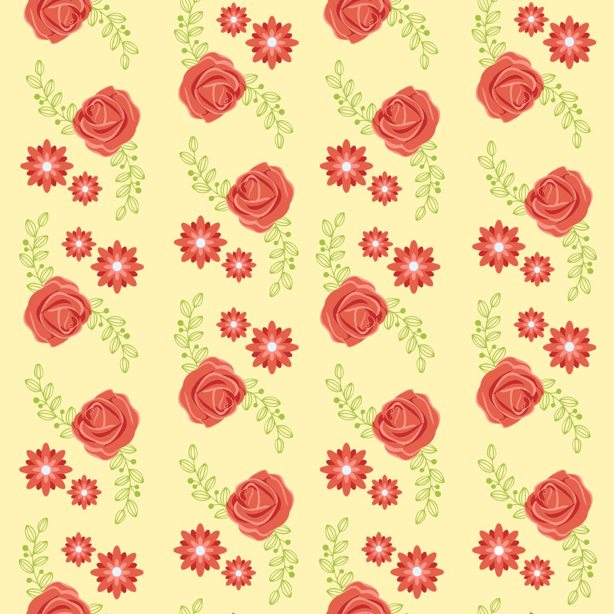 Floral Background Clipart Template