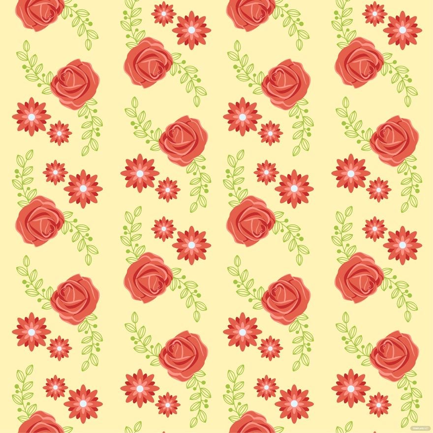 Floral Background Clipart in Illustrator