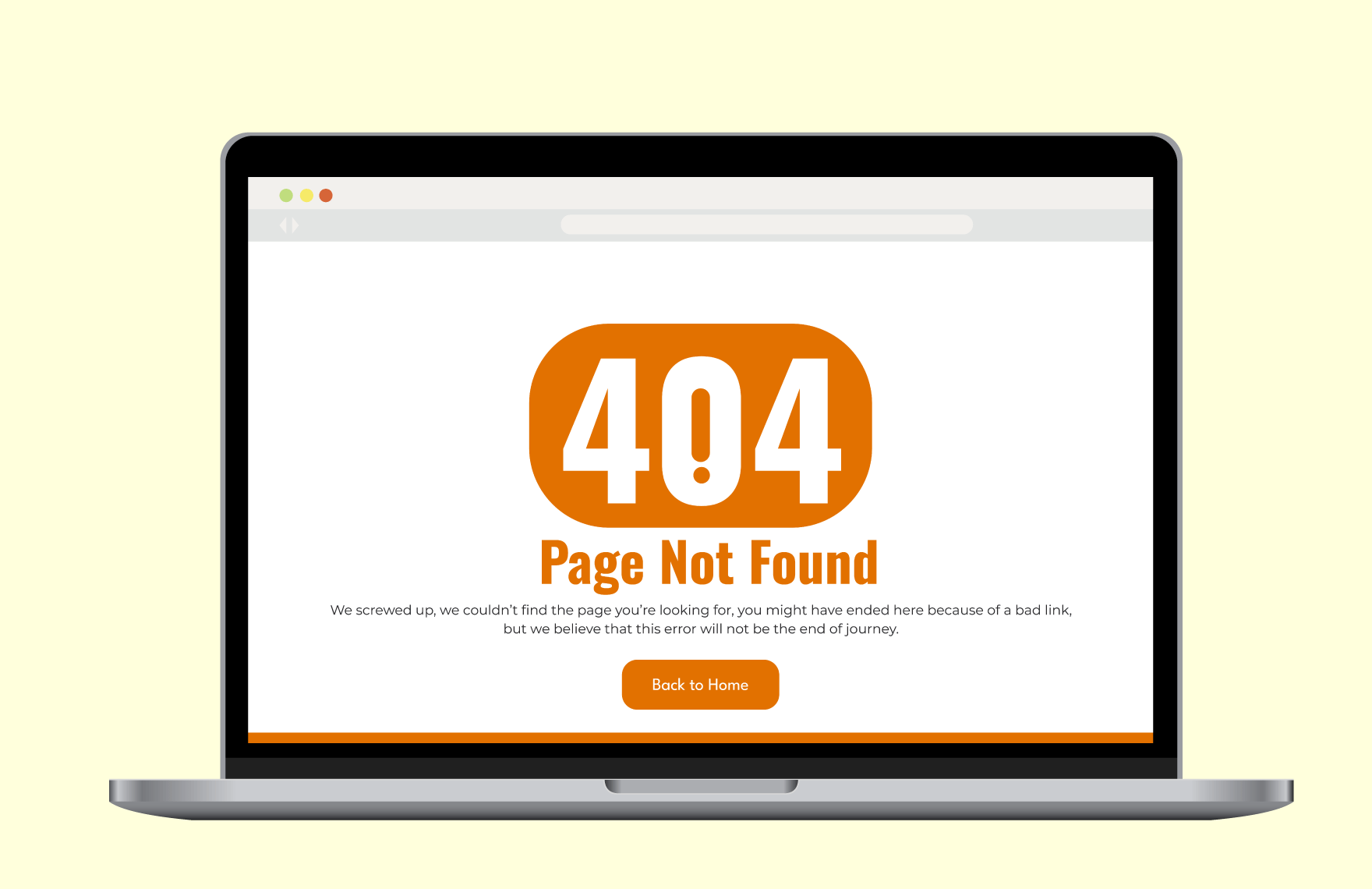 Free Simple 404 Error Page in Illustrator