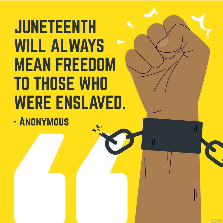 Free Juneteenth Quote Clipart in Illustrator, EPS, SVG, JPG, PNG