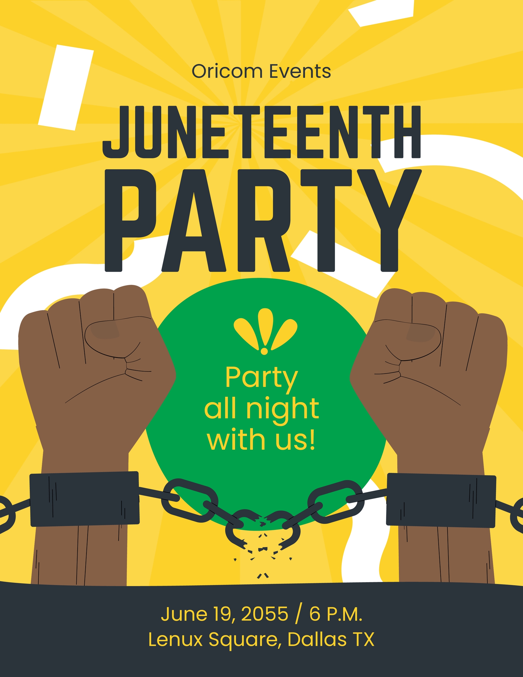 Juneteenth Event Flyer Template in Word, Google Docs, Illustrator, PSD, Apple Pages, Publisher