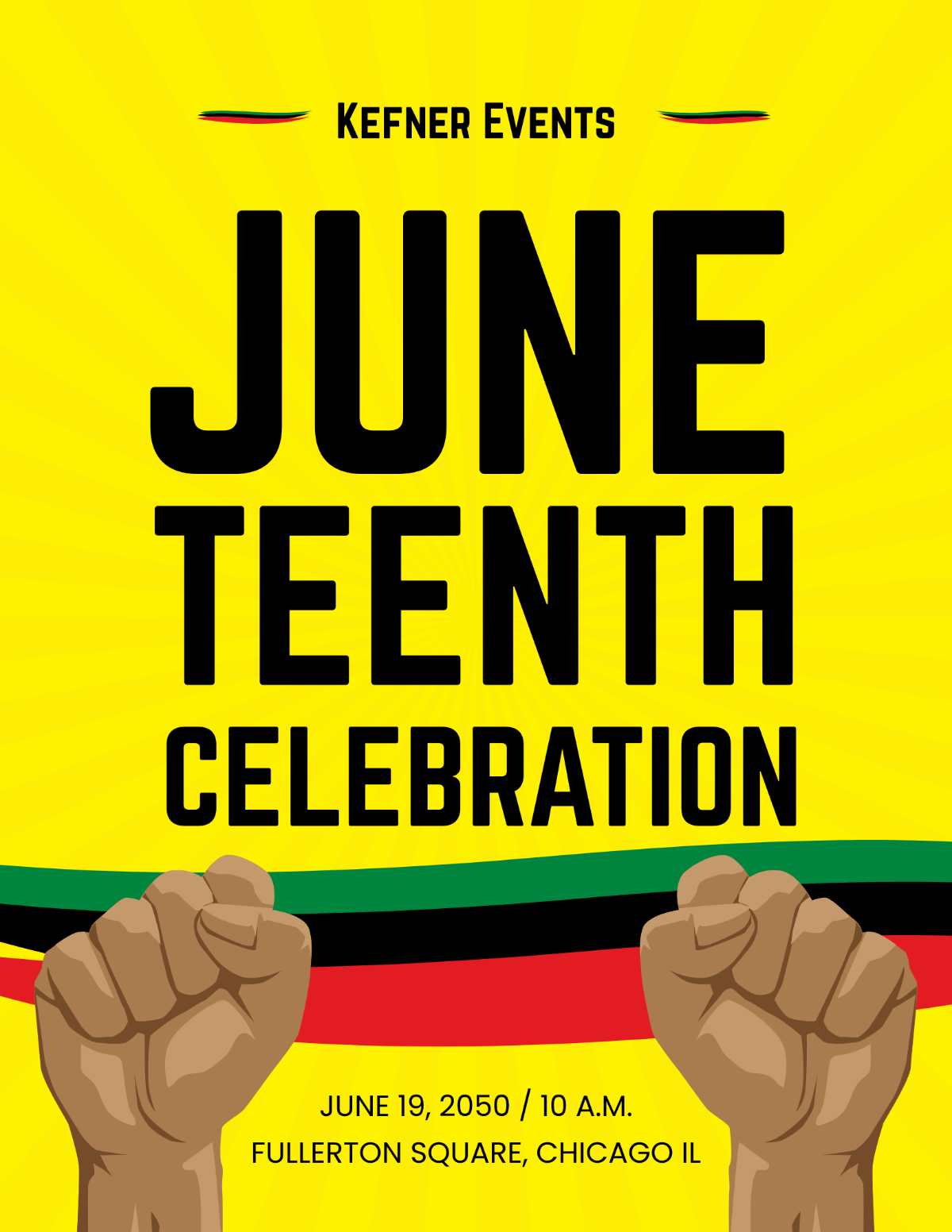 Juneteenth Celebration Flyer Template