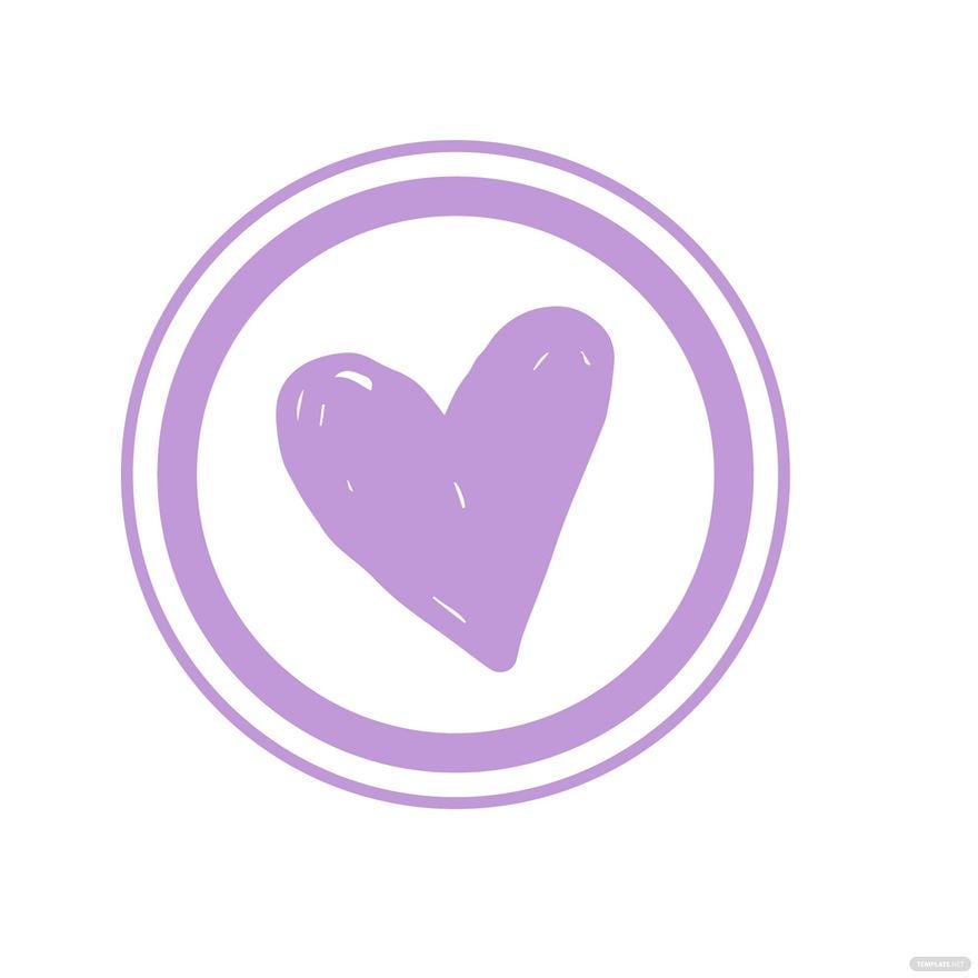 Free Heart Stamp Clipart in Illustrator