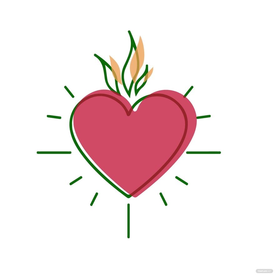 Mexican Heart Clipart in Illustrator