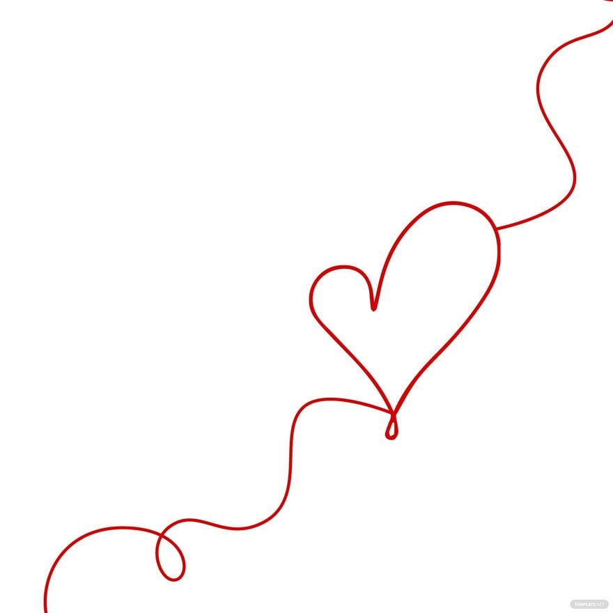 Heart Line Art Clipart