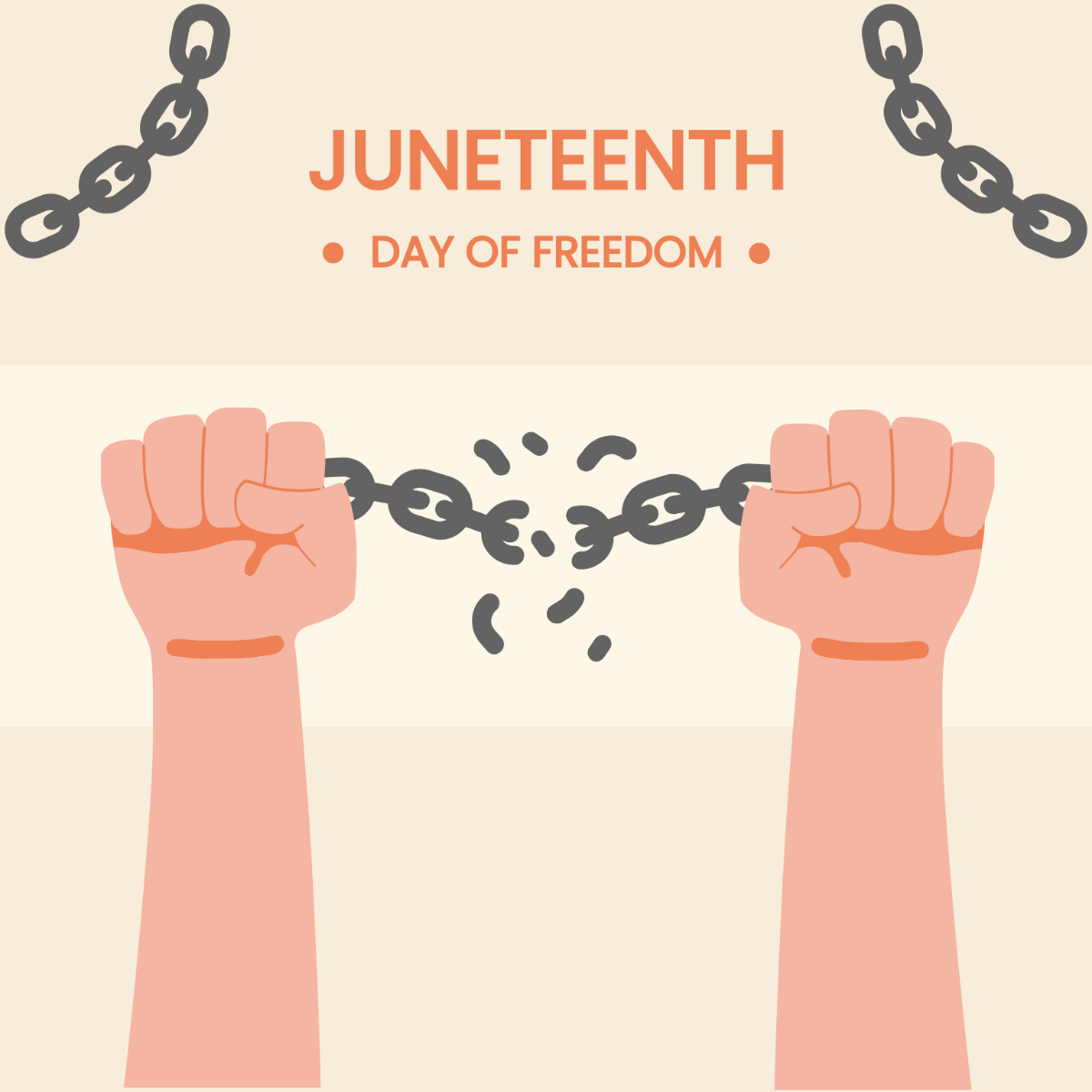 Juneteenth Freedom Clipart Template