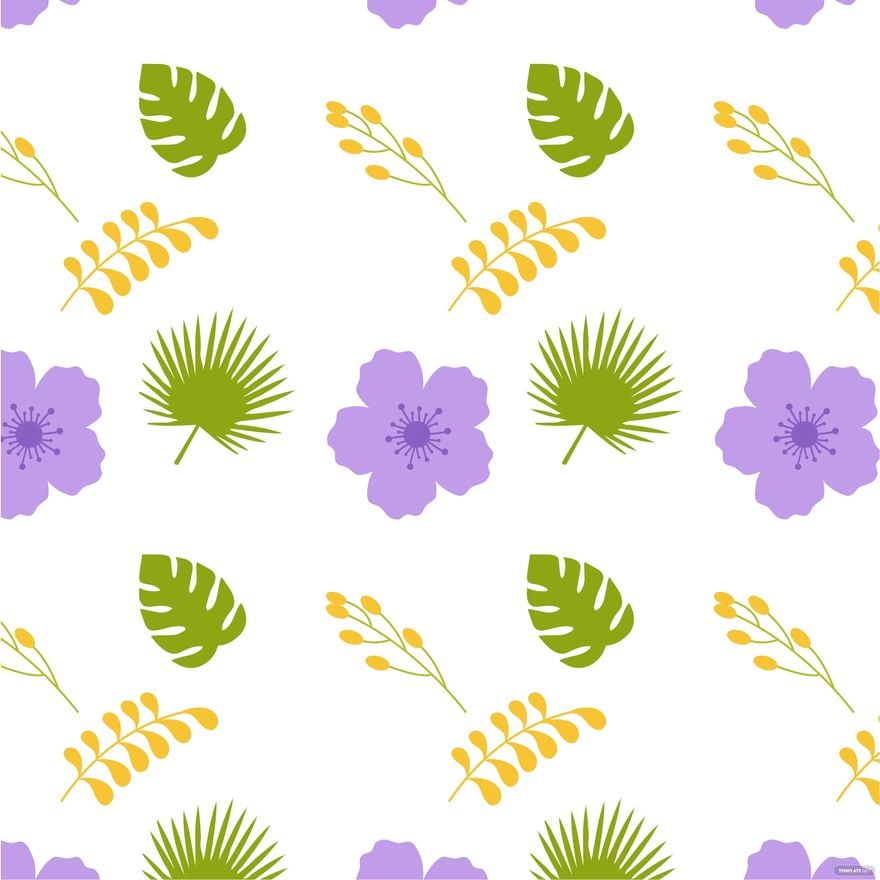 Free Tropical Floral Pattern Clipart in Illustrator