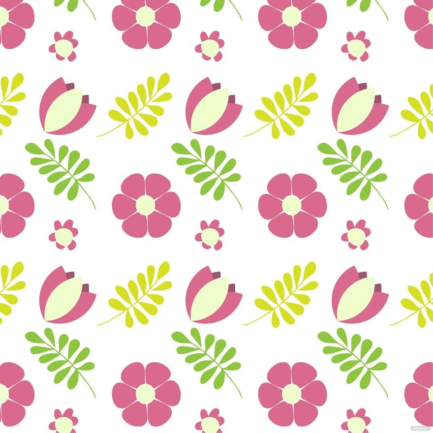 Simple Floral Pattern Clipart in Illustrator