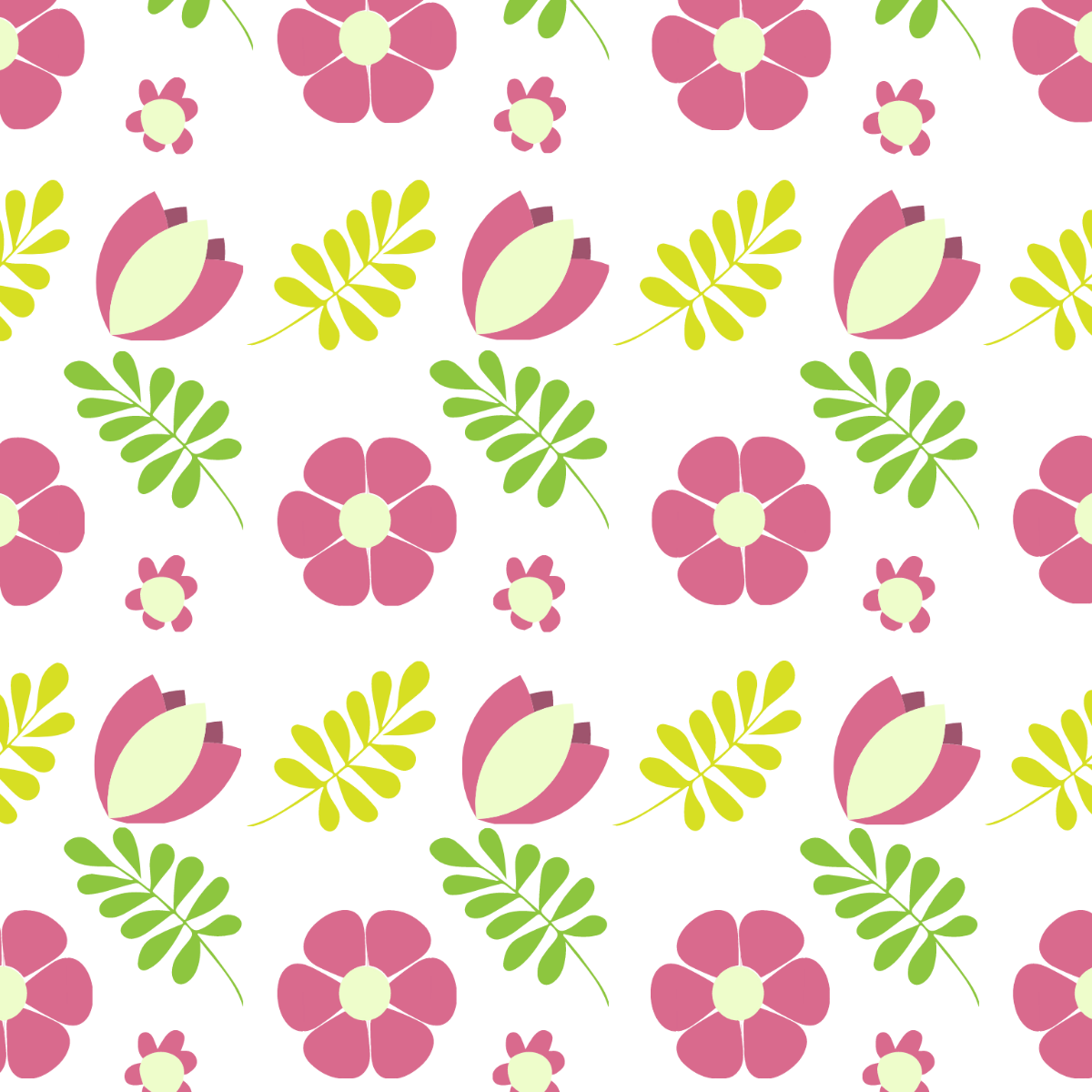 Simple Floral Pattern Clipart Template