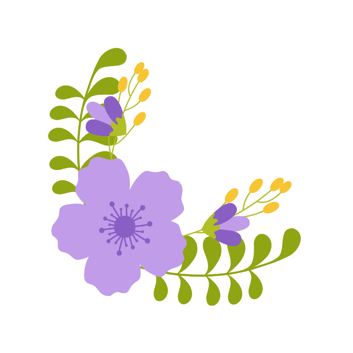 Floral Border Clipart Template