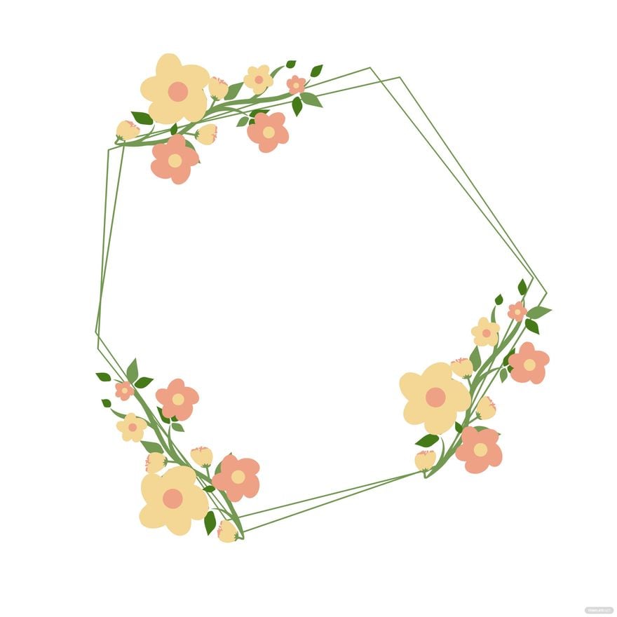 Floral Wedding Invitation Clipart in Illustrator
