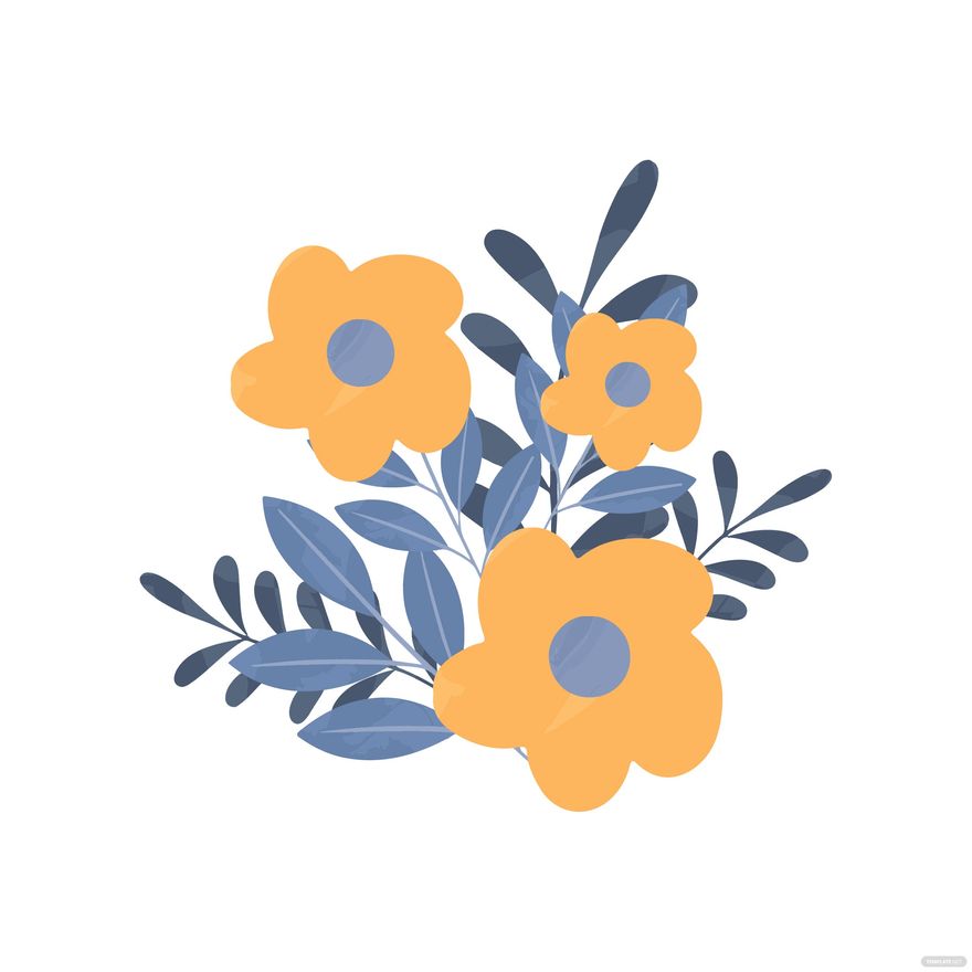 Watercolor Floral Clipart in Illustrator