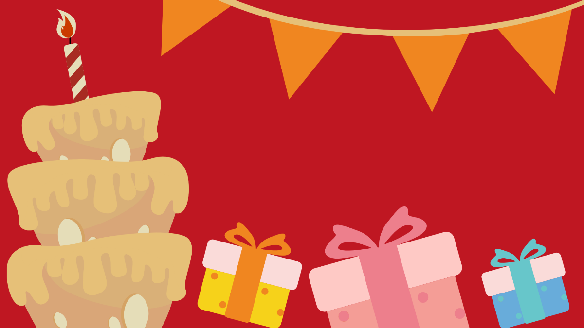 Red Birthday Background Template