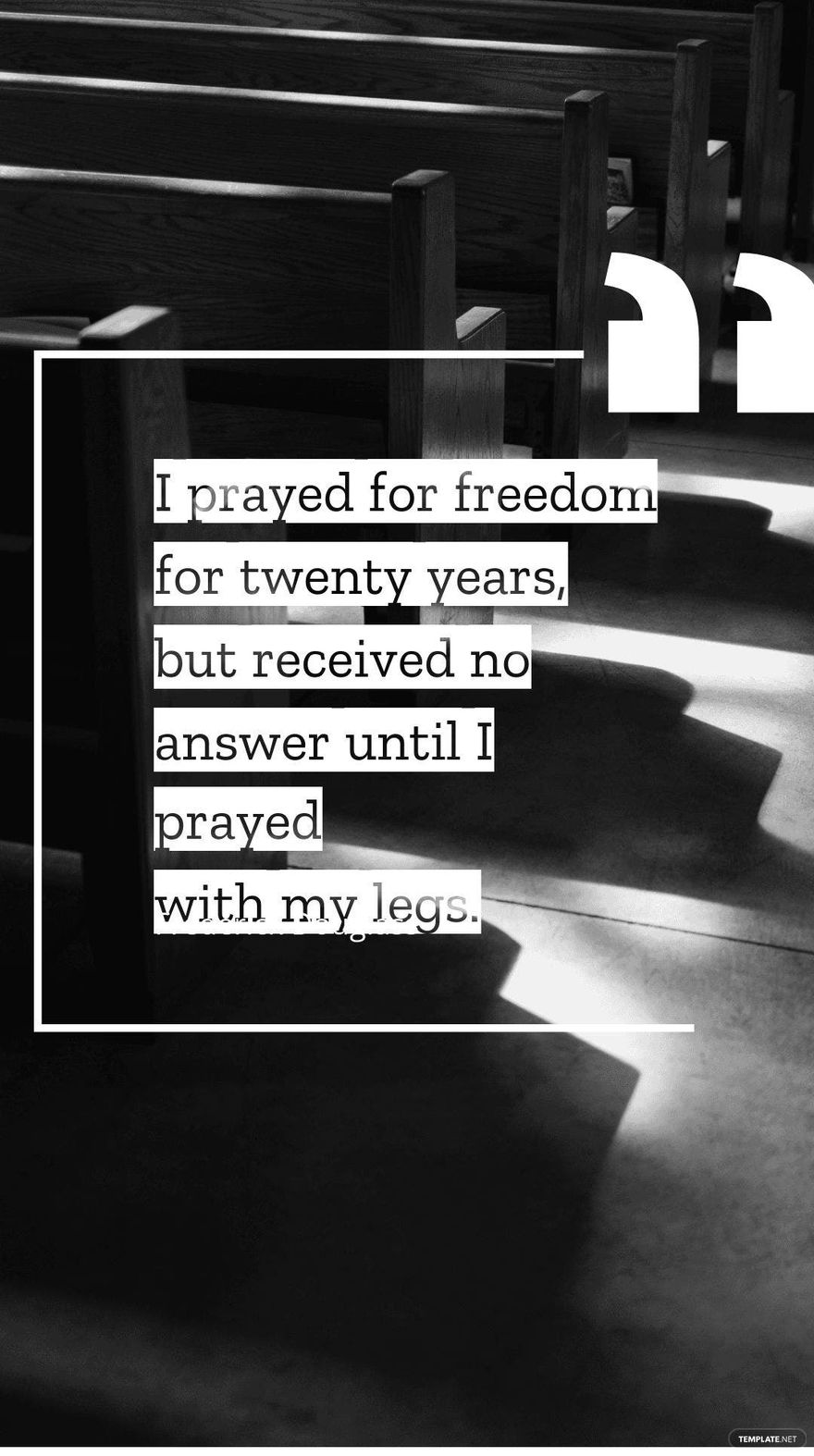 Free Frederick Douglass - I prayed for freedom for twenty years, but received no answer until I prayed with my legs. in JPG